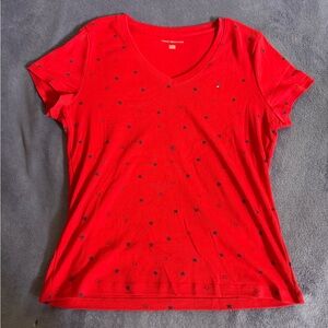Tommy Hilfiger Red Star Pattern Short Sleeve Tee